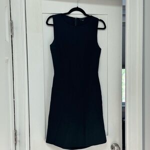 Theory fitted black sheath dress with back cutout